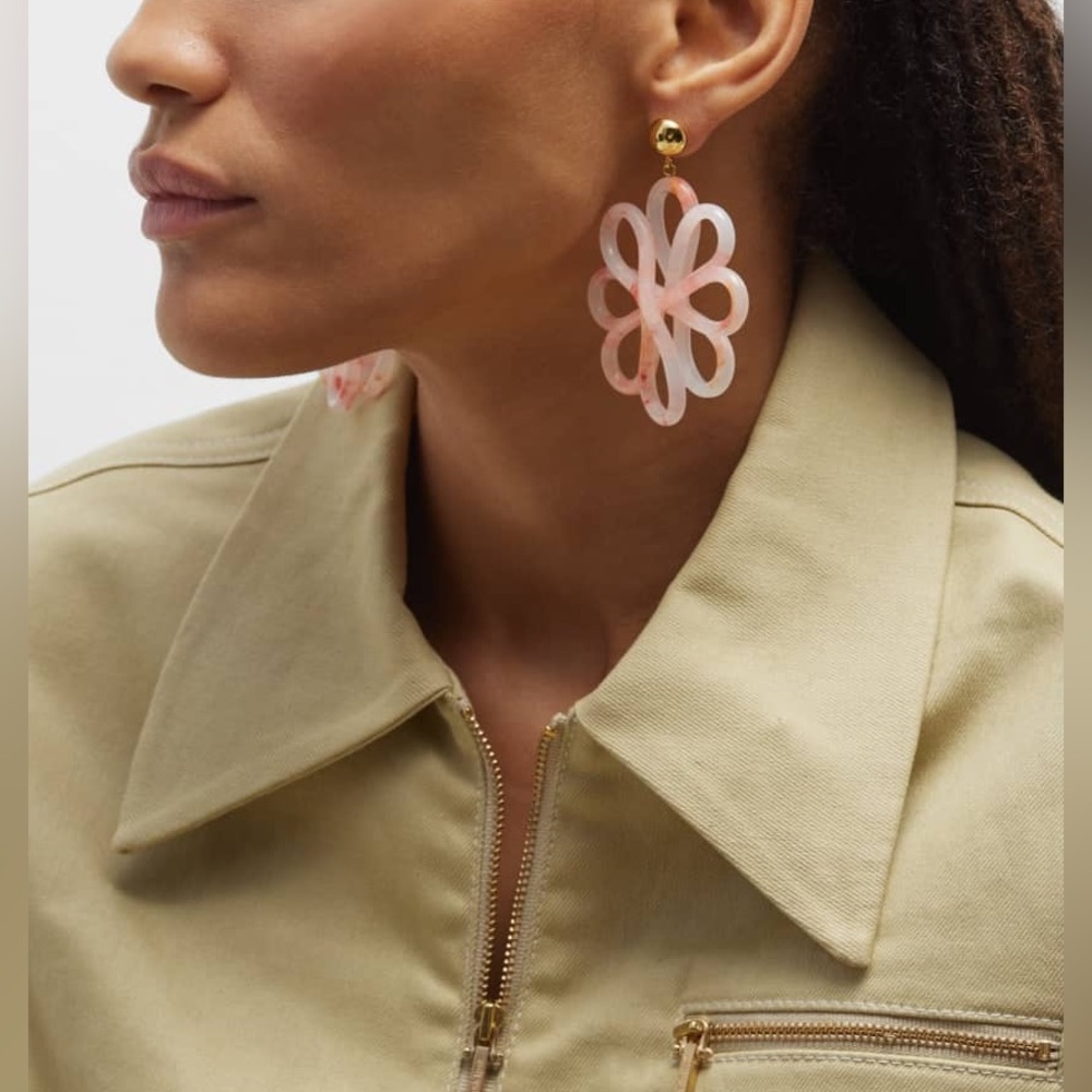 🌺🎉HP🎉🌺 NWT Cult Gaia Blossom Earrings Azalea - Picture 13 of 16